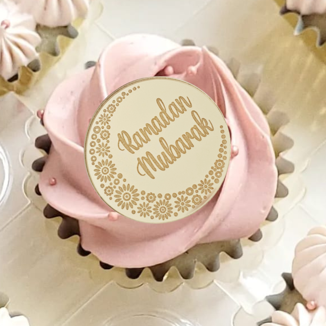 Ramadan Mubarak Acrylic Cupcake Toppers
