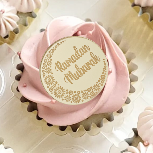Ramadan Mubarak Acrylic Cupcake Toppers