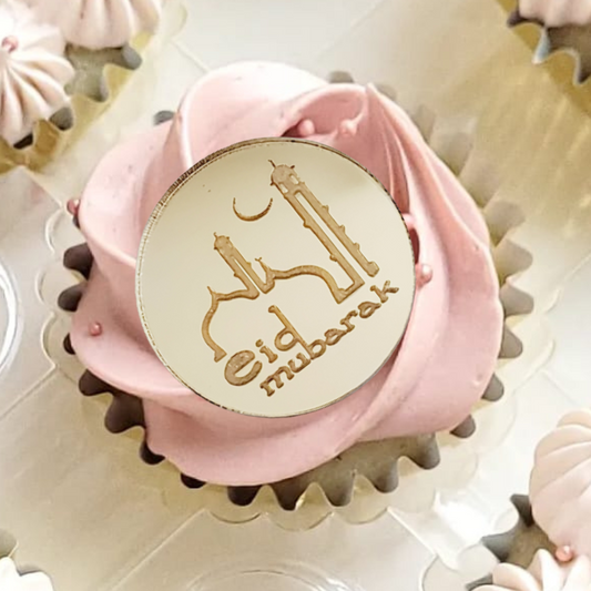 Eid Mubarak Acrylic Cupcake Toppers