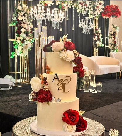 Wedding Initial Cake Charm