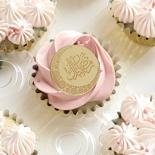 Ramadan Mubarak Acrylic Cupcake Toppers