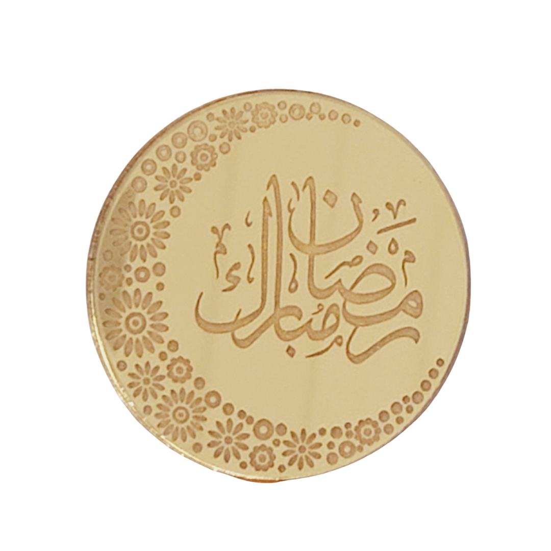Ramadan Mubarak Acrylic Cupcake Toppers