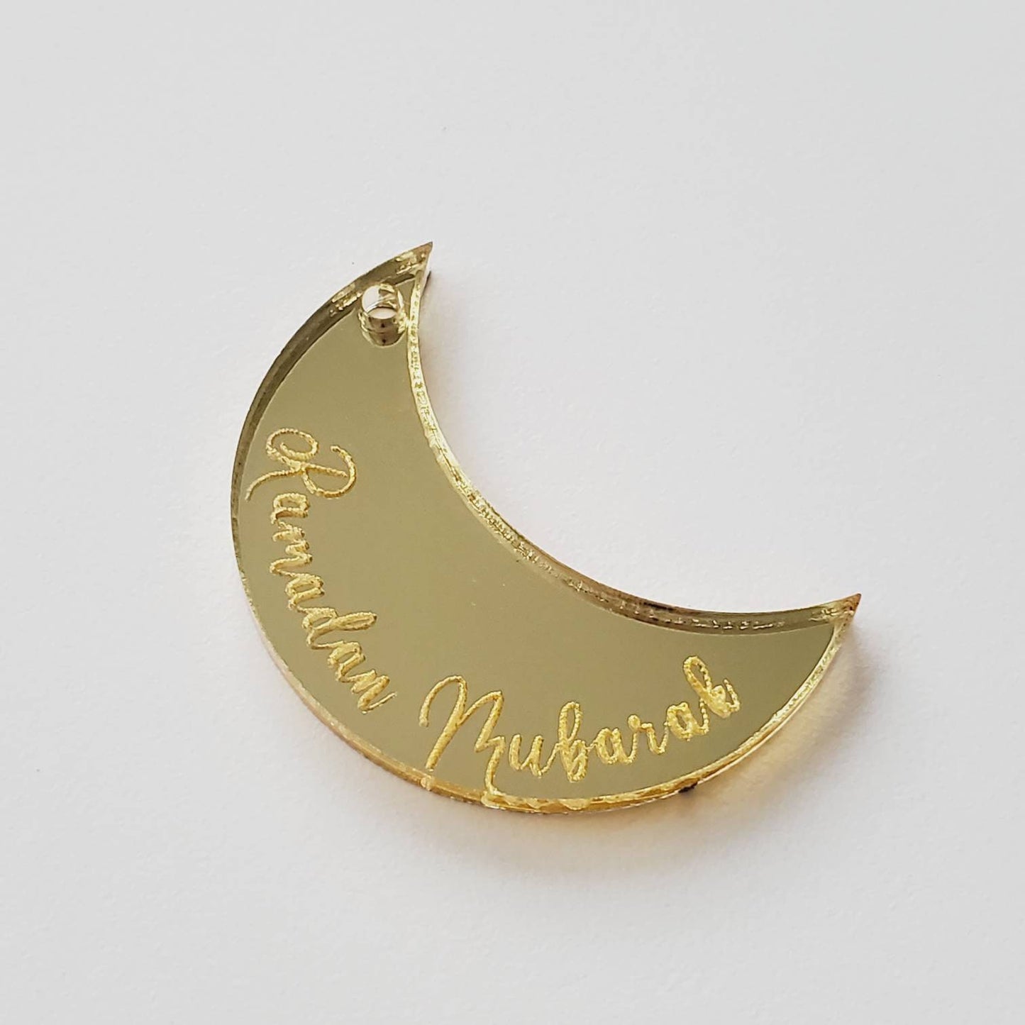 Ramadan Mubarak Crescent Gift Tag or Cupcake Toppers