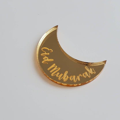 Ramadan Mubarak Crescent Gift Tag or Cupcake Toppers