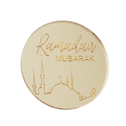 Ramadan Mubarak Acrylic Cupcake Toppers